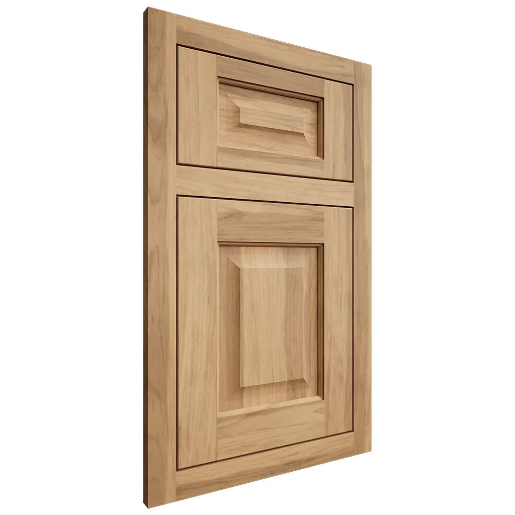 Shiloh Cabinetry Flush Inset Square Raised Hickory Plain Cut Natural Door