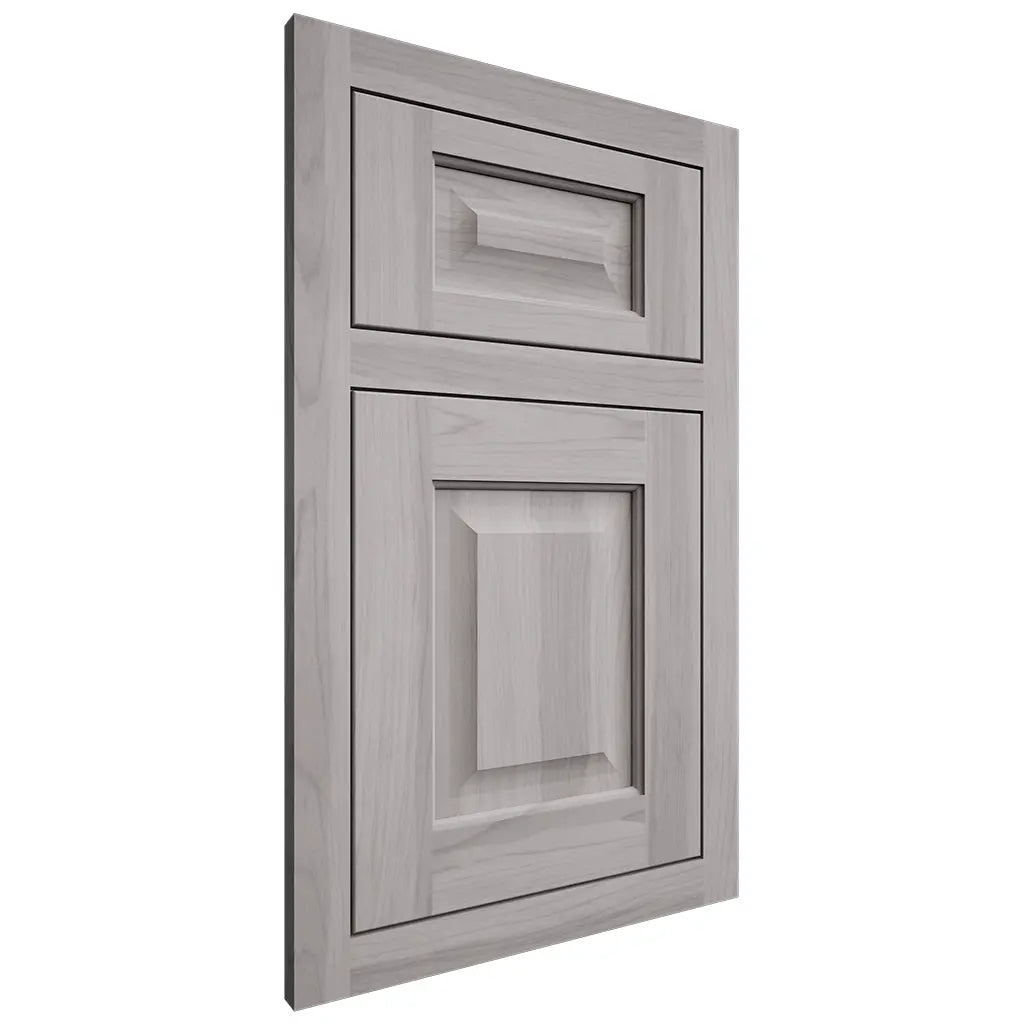 Shiloh Cabinetry Flush Inset Square Raised Hickory Plain Cut Stratus Door