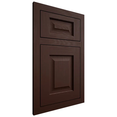 Shiloh Cabinetry Flush Inset Square Raised Maple Plain Cut Cocoa Door