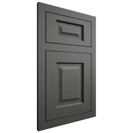 Shiloh Cabinetry Flush Inset Square Raised Paintable Pewter Green Door