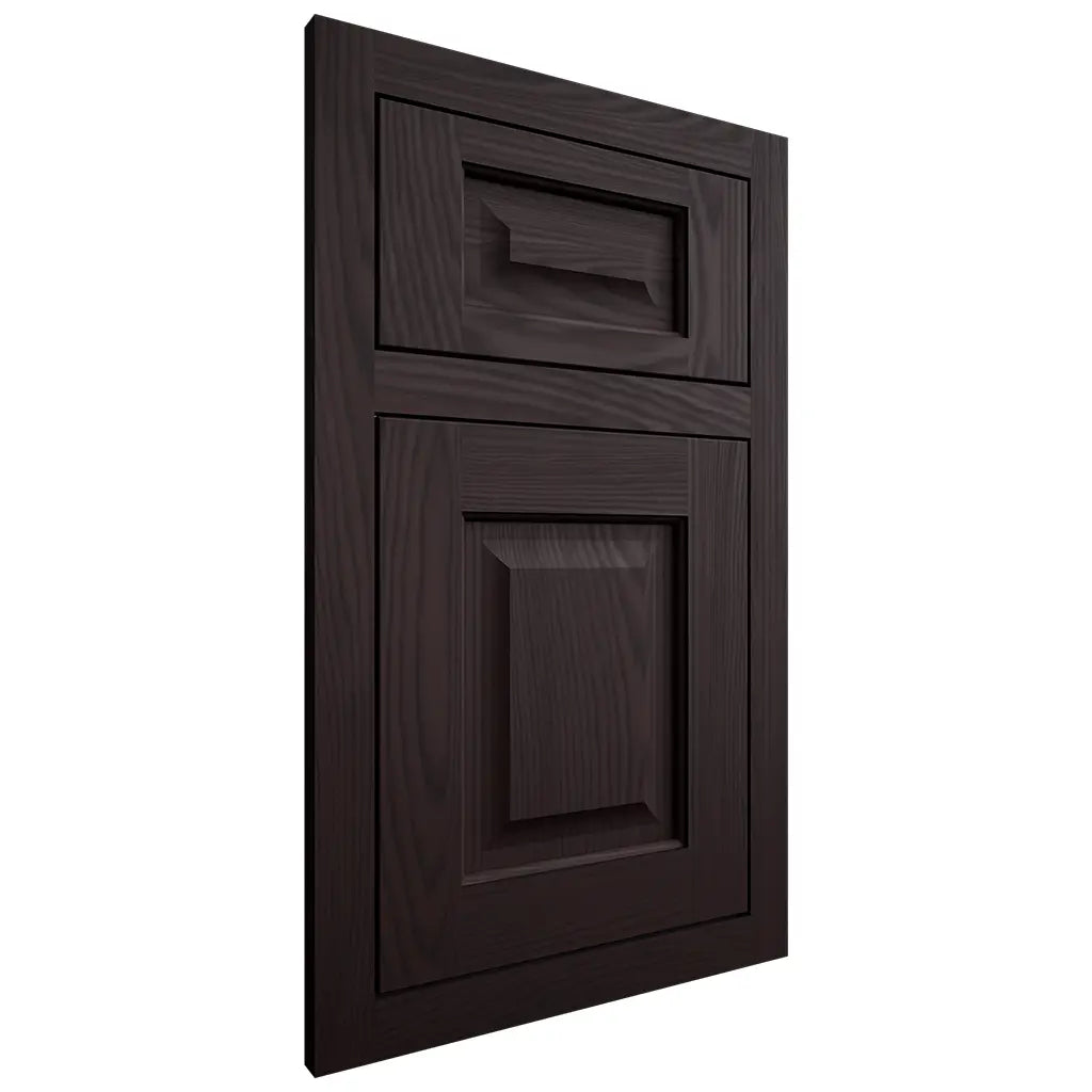 Shiloh Cabinetry Flush Inset Square Raised Red Oak Plain Cut Espresso Door