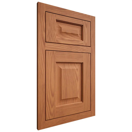 Shiloh Cabinetry Flush Inset Square Raised Red Oak Plain Cut Harvest Door