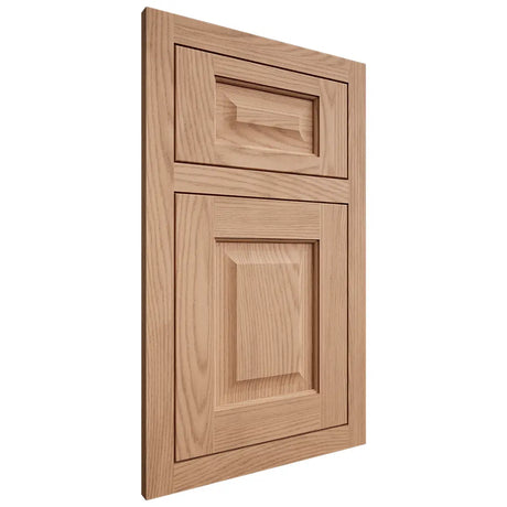 Shiloh Cabinetry Flush Inset Square Raised Red Oak Plain Cut Natural Door