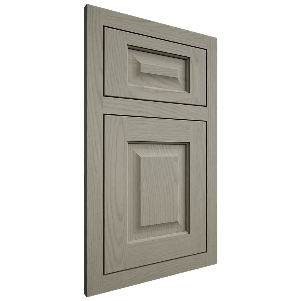 Shiloh Cabinetry Flush Inset Square Raised Red Oak Plain Cut Thyme Door