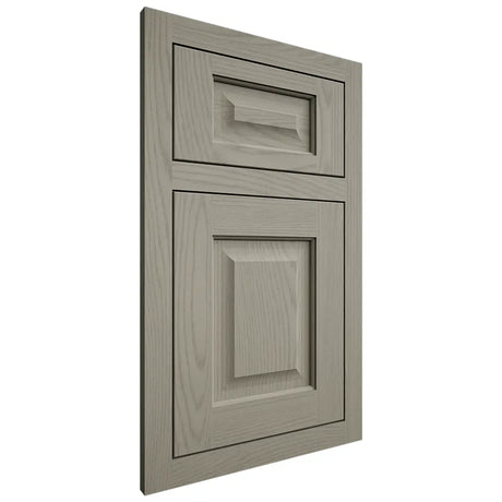 Shiloh Cabinetry Flush Inset Square Raised Red Oak Plain Cut Thyme Door
