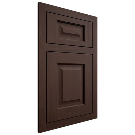 Shiloh Cabinetry Flush Inset Square Raised Walnut Plain Cut Bison Door