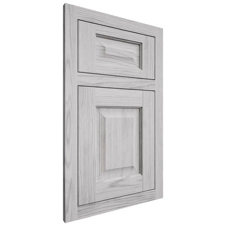 Shiloh Cabinetry Flush Inset Square Raised Walnut Plain Cut Stratus Door