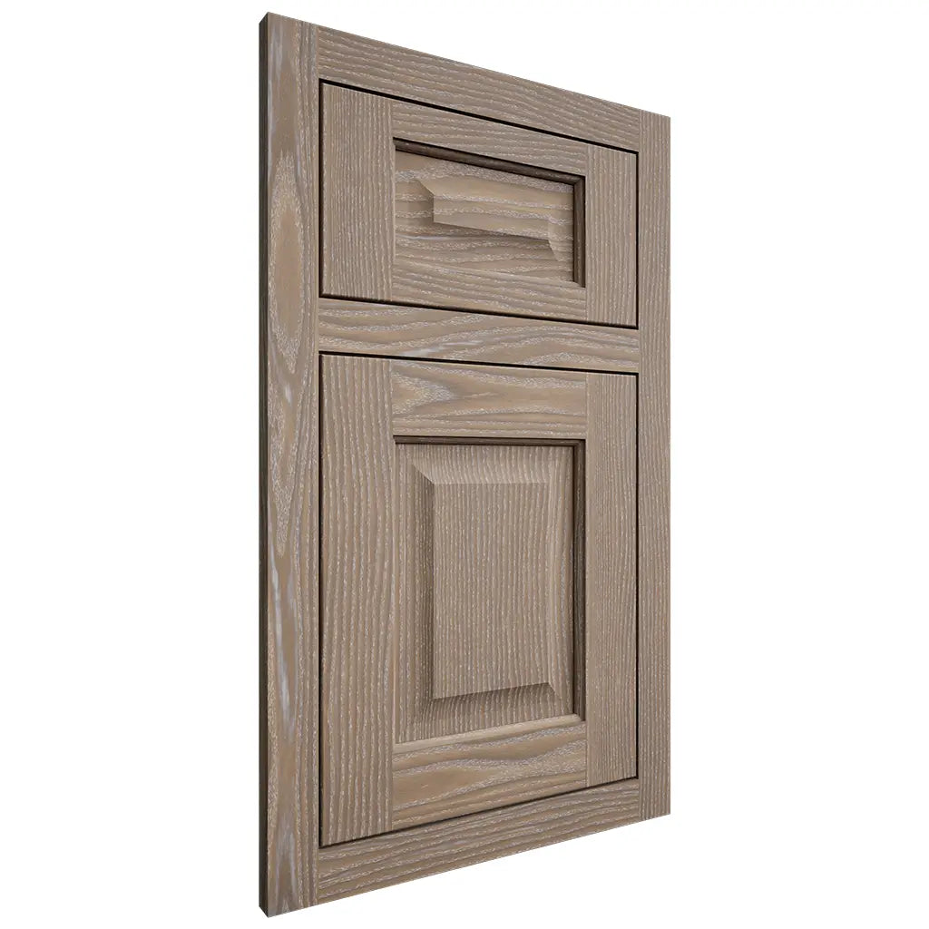 Shiloh Cabinetry Flush Inset Square Raised White Oak Plain Cut Almond Door