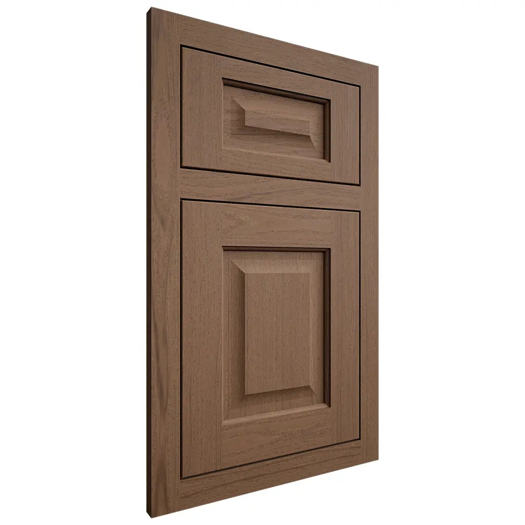 Shiloh Cabinetry Flush Inset Square Raised White Oak Plain Cut Autumn Door