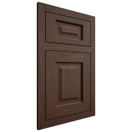Shiloh Cabinetry Flush Inset Square Raised White Oak Plain Cut Braun Door