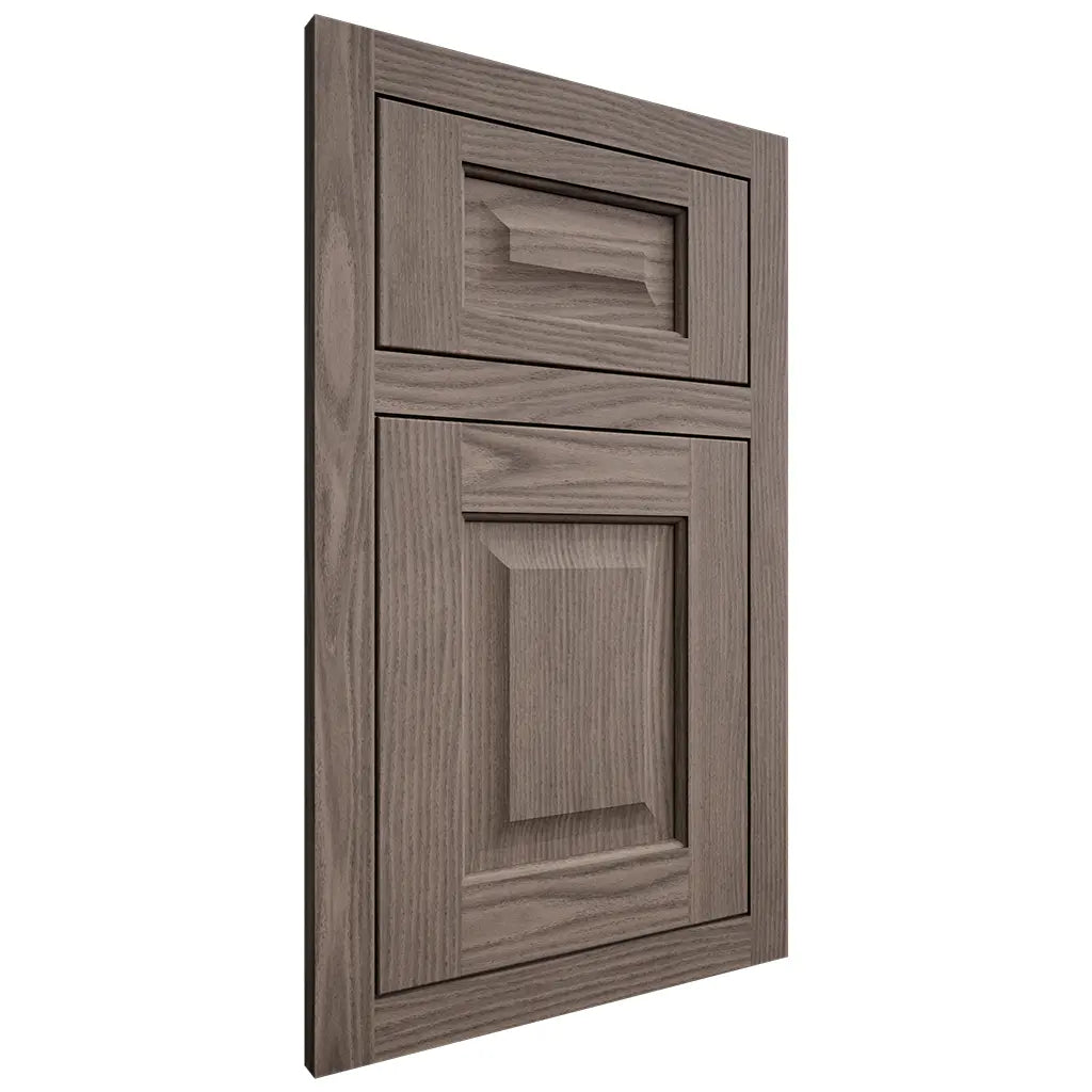 Shiloh Cabinetry Flush Inset Square Raised White Oak Plain Cut Clay Door