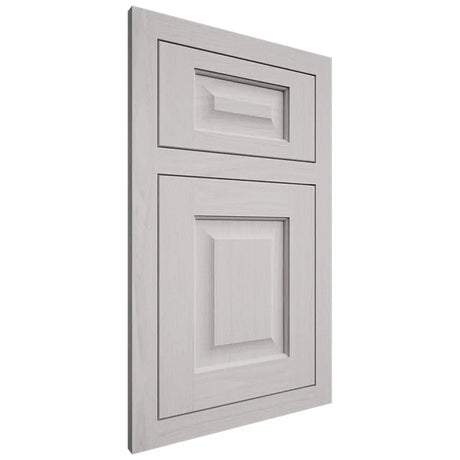 Shiloh Cabinetry Flush Inset Square Raised White Oak Plain Cut Cotton Door
