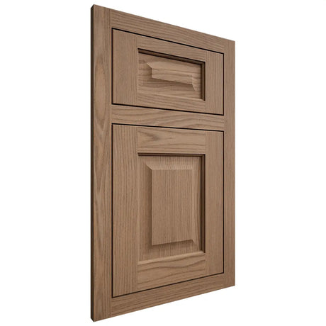 Shiloh Cabinetry Flush Inset Square Raised White Oak Plain Cut Medium Door