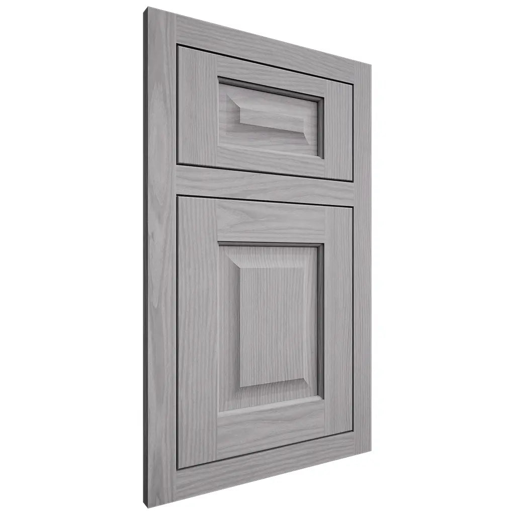 Shiloh Cabinetry Flush Inset Square Raised White Oak Plain Cut Stratus Door