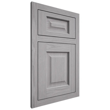 Shiloh Cabinetry Flush Inset Square Raised White Oak Plain Cut Stratus Door