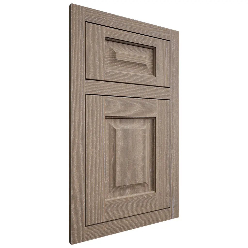 Shiloh Cabinetry Flush Inset Square Raised White Oak Quarter Sawn Almond Door