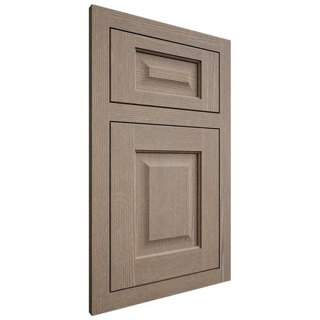 Shiloh Cabinetry Flush Inset Square Raised White Oak Quarter Sawn Almond Door