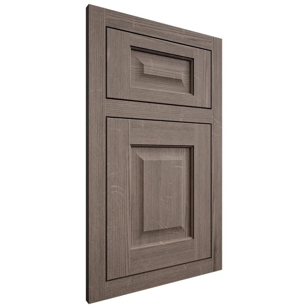 Shiloh Cabinetry Flush Inset Square Raised White Oak Quarter Sawn Clay Door