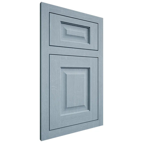 Shiloh Cabinetry Flush Inset Square Raised White Oak Quarter Sawn Sky Door