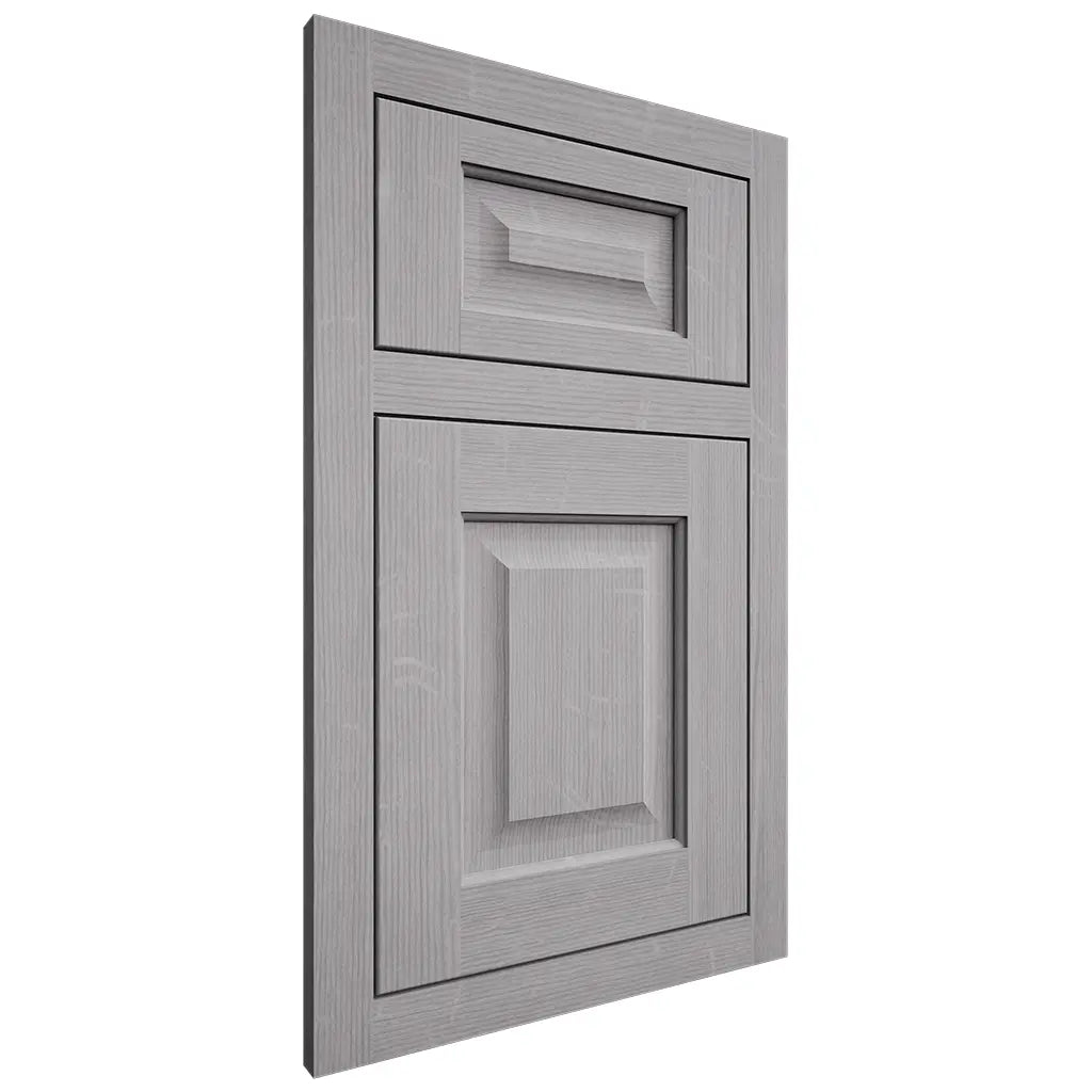 Shiloh Cabinetry Flush Inset Square Raised White Oak Quarter Sawn Stratus Door