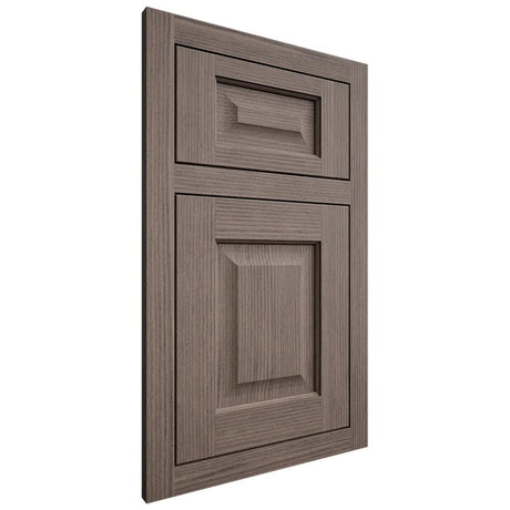 Shiloh Cabinetry Flush Inset Square Raised White Oak Rift Cut Clay Door