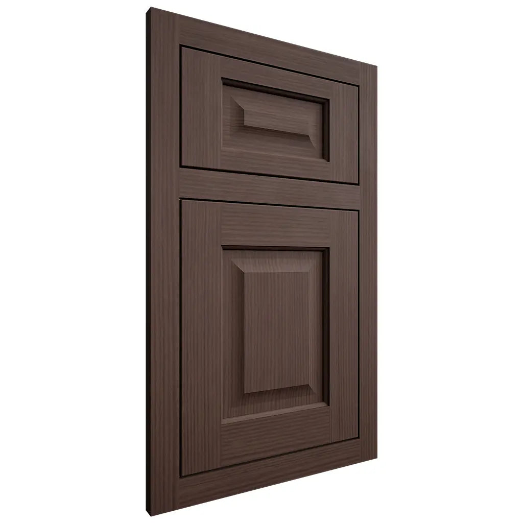 Shiloh Cabinetry Flush Inset Square Raised White Oak Rift Cut Dusk Door