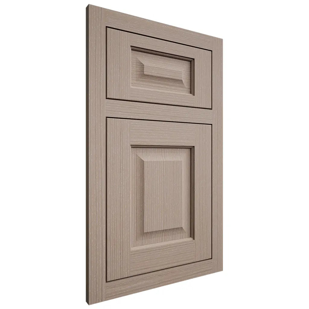 Shiloh Cabinetry Flush Inset Square Raised White Oak Rift Cut Whitewash Door