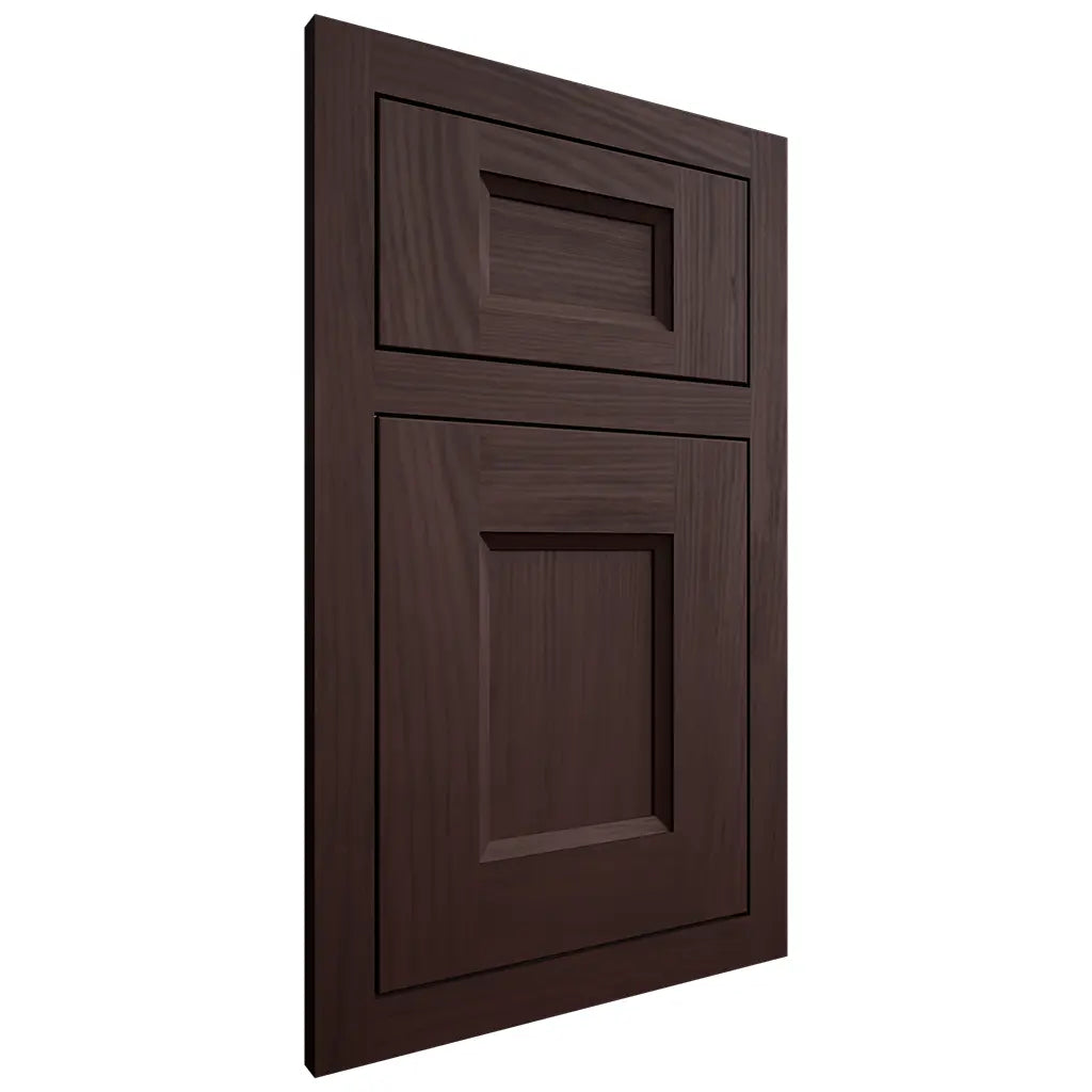 Shiloh Cabinetry Flush Inset Statesville Alder Plain Cut Bistre Door
