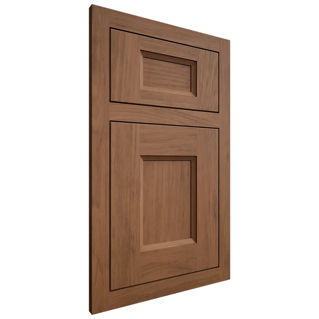 Shiloh Cabinetry Flush Inset Statesville Alder Plain Cut Walnut Door