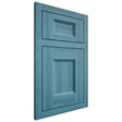 Shiloh Cabinetry Flush Inset Statesville Hickory Plain Cut Aqua Door