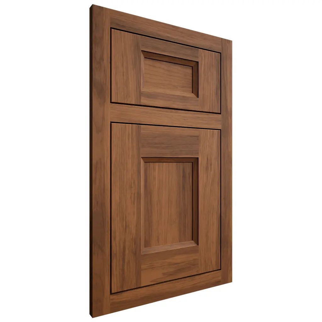 Shiloh Cabinetry Flush Inset Statesville Hickory Plain Cut Burnt Sugar Door