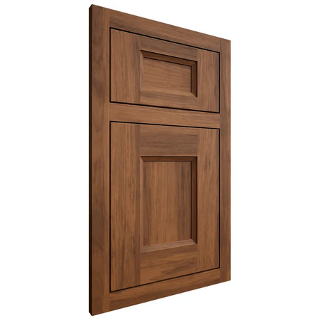 Shiloh Cabinetry Flush Inset Statesville Hickory Plain Cut Burnt Sugar Door