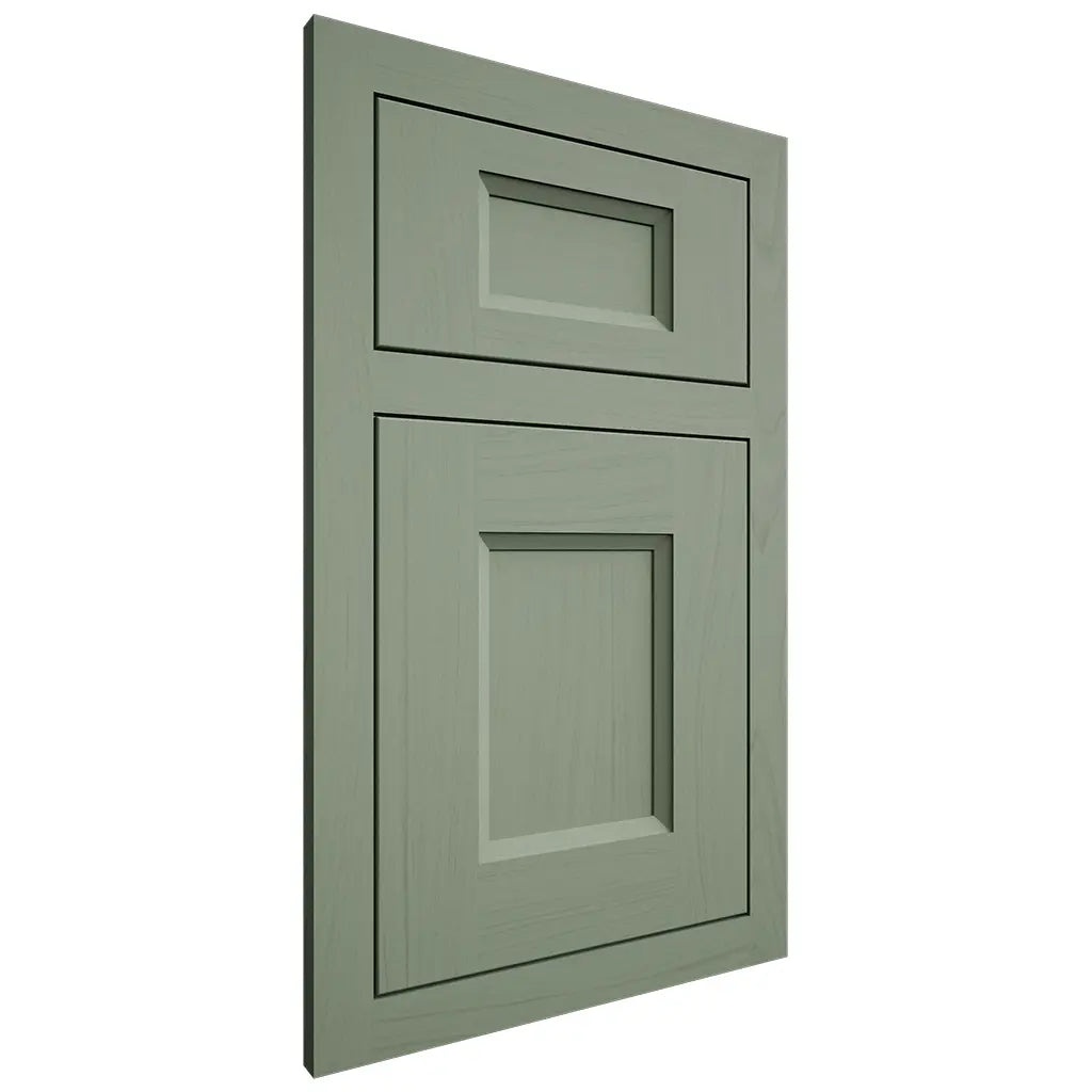 Shiloh Cabinetry Flush Inset Statesville Poplar Plain Cut Moss Door