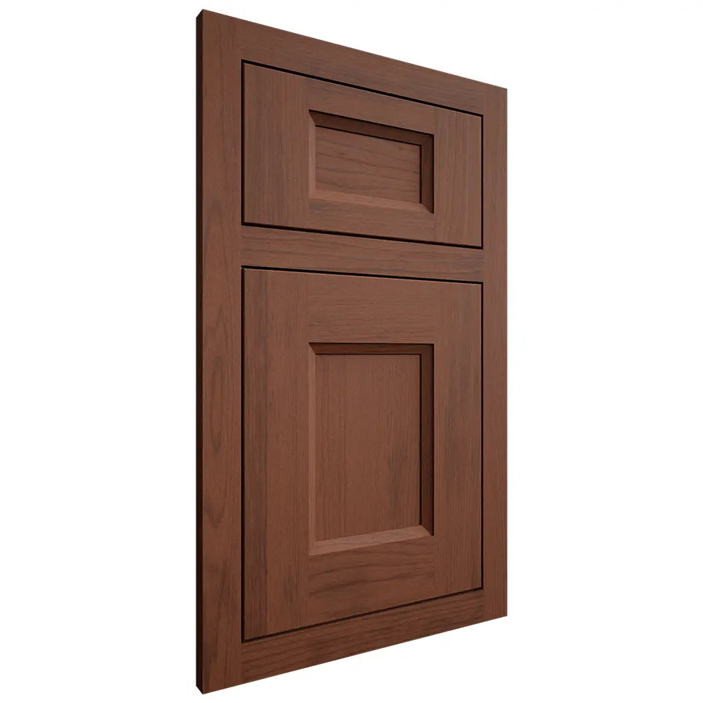 Shiloh Cabinetry Flush Inset Statesville Walnut Plain Cut Rye Door