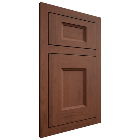 Shiloh Cabinetry Flush Inset Statesville Walnut Plain Cut Rye Door