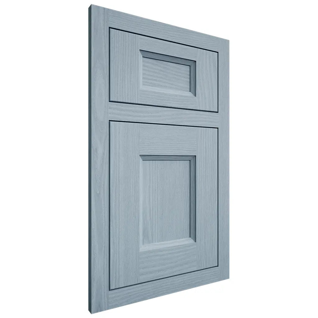Shiloh Cabinetry Flush Inset Statesville White Oak Plain Cut Sky Door