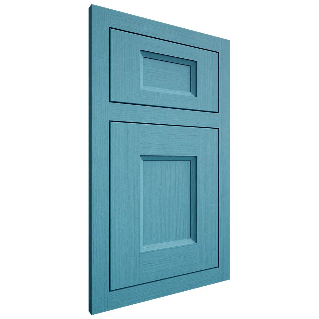 Shiloh Cabinetry Flush Inset Statesville White Oak Quarter Sawn Aqua Door