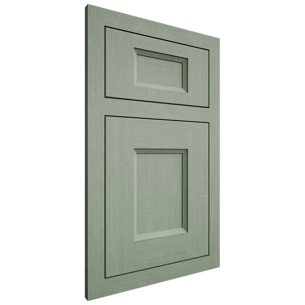 Shiloh Cabinetry Flush Inset Statesville White Oak Quarter Sawn Moss Door
