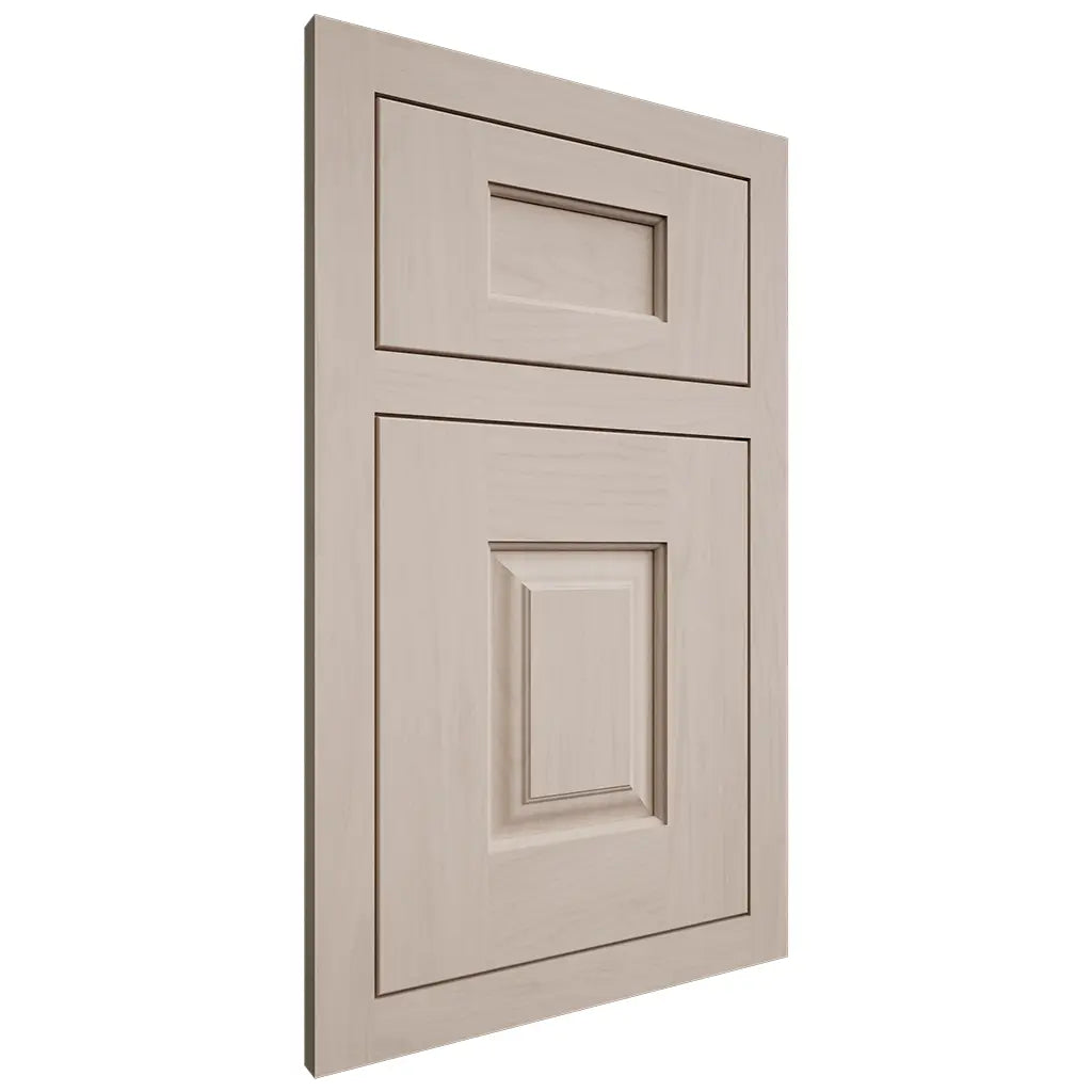 Shiloh Cabinetry Flush Inset Summit Alder Plain Cut White Sands Door