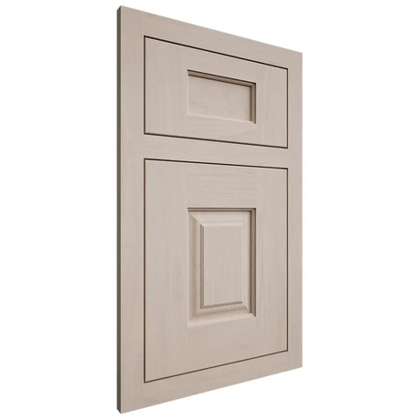 Shiloh Cabinetry Flush Inset Summit Alder Plain Cut White Sands Door