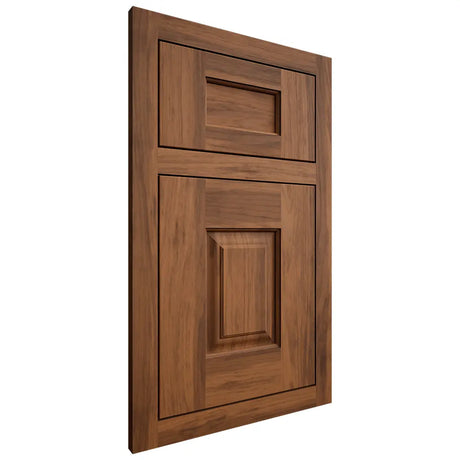 Shiloh Cabinetry Flush Inset Summit Hickory Plain Cut Burnt Sugar Door