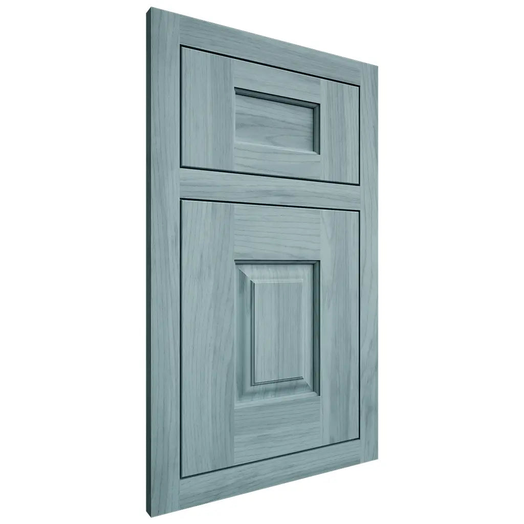 Shiloh Cabinetry Flush Inset Summit Hickory Plain Cut Sky Door