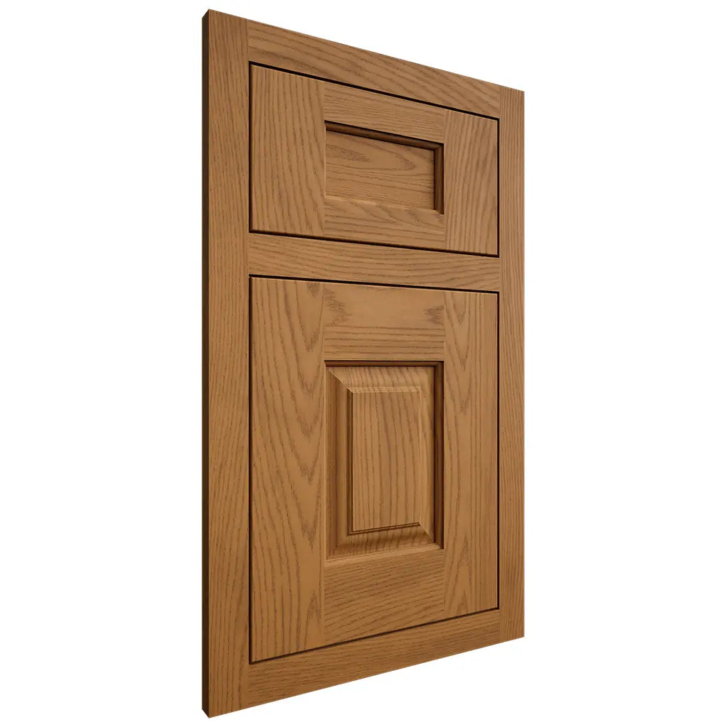 Shiloh Cabinetry Flush Inset Summit Red Oak Plain Cut Autumn Door