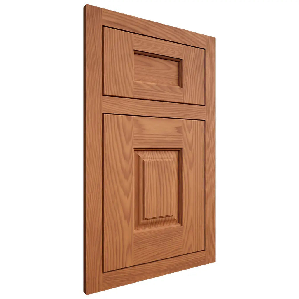 Shiloh Cabinetry Flush Inset Summit Red Oak Plain Cut Harvest Door