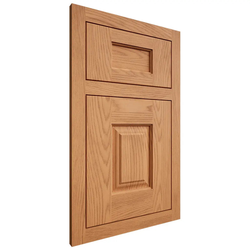 Shiloh Cabinetry Flush Inset Summit Red Oak Plain Cut Medium Door