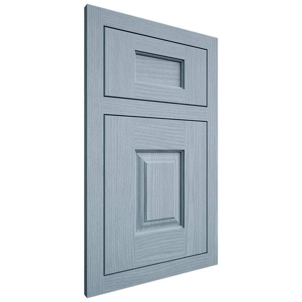 Shiloh Cabinetry Flush Inset Summit White Oak Plain Cut Sky Door