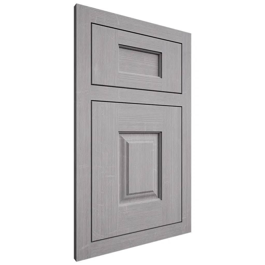 Shiloh Cabinetry Flush Inset Summit White Oak Quarter Sawn Stratus Door