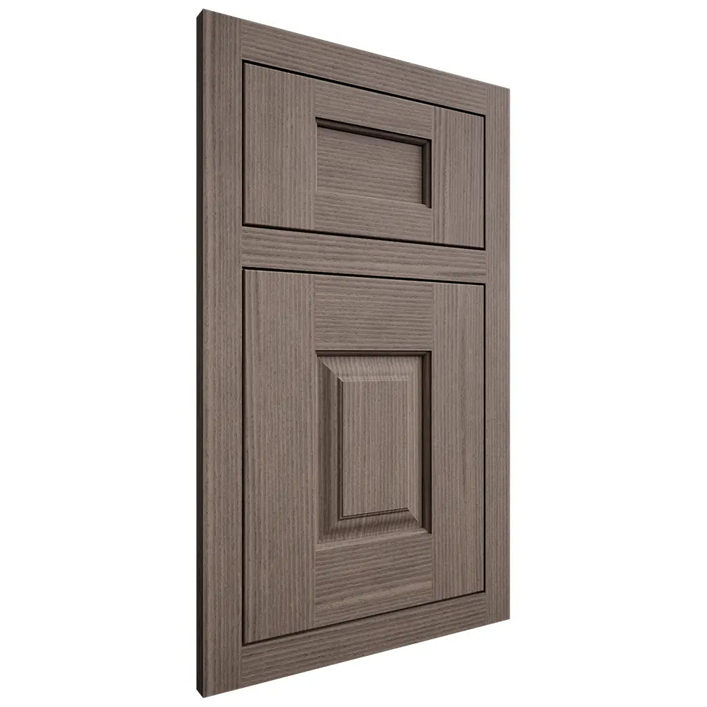 Shiloh Cabinetry Flush Inset Summit White Oak Rift Cut Clay Door