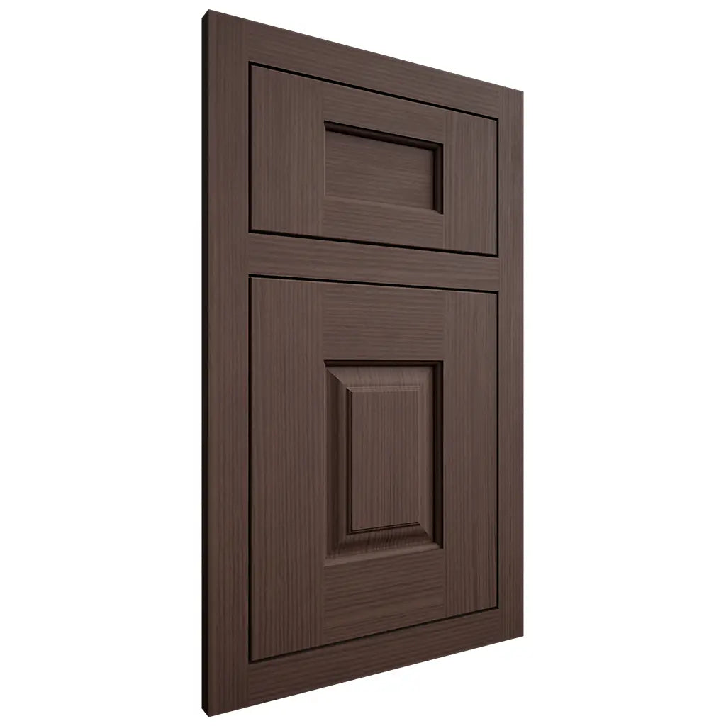 Shiloh Cabinetry Flush Inset Summit White Oak Rift Cut Dusk Door
