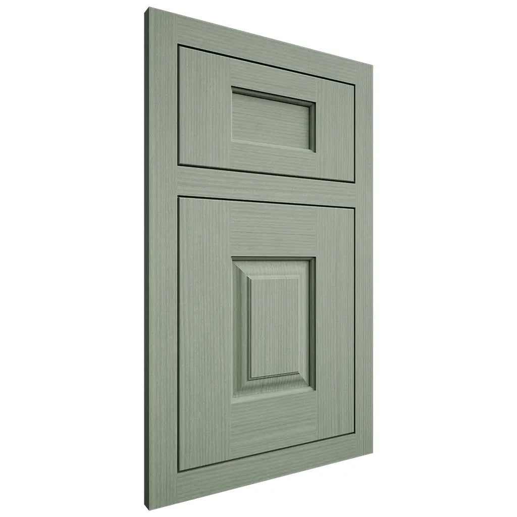 Shiloh Cabinetry Flush Inset Summit White Oak Rift Cut Moss Door